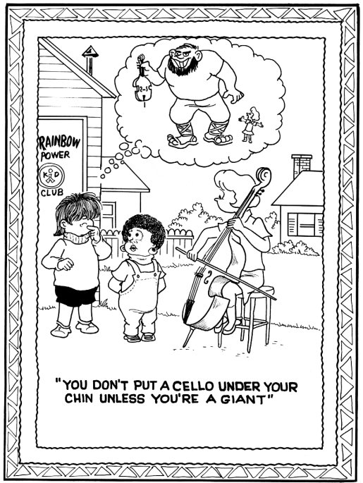 Giant Cello by Morrie Turner